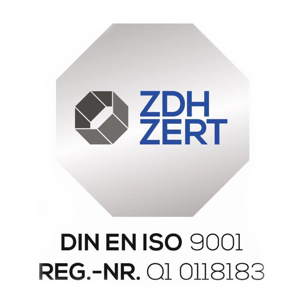 ZDH ZERT seal DIN EN ISO 9001 Q1 0118183